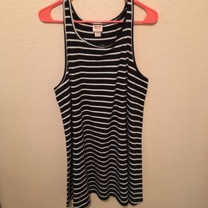 Mossimo black/white striped tank sun dress